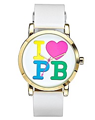 Pauls Boutique Ladies White Strap Watch