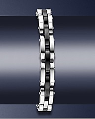 Gents Stainless Steel Ceramic Bracelet