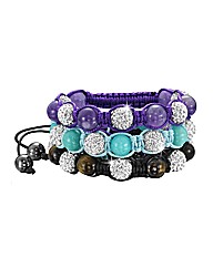 Gemstone & Crystal Bead Bracelet