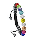 Multi-Colour Crystal Bead Bracelet