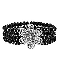 Flower Glitzy Stretch Bracelet
