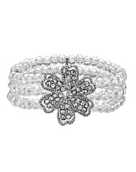 Flower Glitzy Stretch Bracelet
