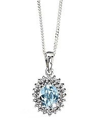 Sterling Silver and Blue Topaz Pendant