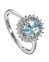 Sterling Silver and Blue Topaz Ring