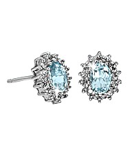 Sterling Silver & Blue Topaz Earrings