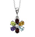 Sterling Silver Multi Gemstone Pendant