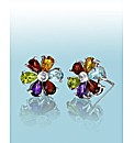 Sterling Silver Multi Gemstone Earrings