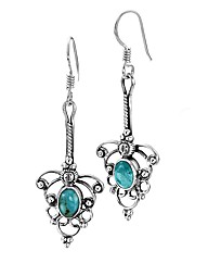 Sterling Silver Fancy Drop Earrings