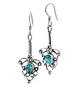 Sterling Silver Fancy Drop Earrings