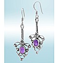 Sterling Silver Fancy Drop Earrings