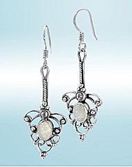 Sterling Silver Fancy Drop Earrings