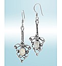 Sterling Silver Fancy Drop Earrings