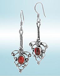 Sterling Silver Fancy Drop Earrings