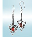 Sterling Silver Fancy Drop Earrings