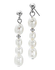 Sterling Silver Pearl Drop Earrings