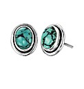 Sterling Silver Gemstone Stud Earrings