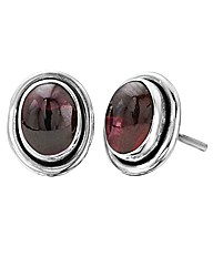 Sterling Silver Gemstone Stud Earrings
