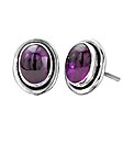 Sterling Silver Gemstone Stud Earrings