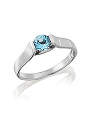 Sterling Silver Modern Gemstone Ring
