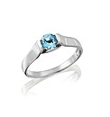 Sterling Silver Modern Gemstone Ring