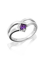 Sterling Silver Modern Gemstone Ring