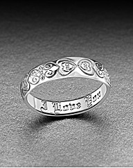 Sterling Silver Posey Love Ring