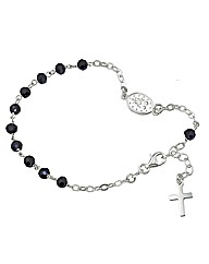 Sterling Silver Bead Rosary Bracelet