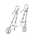 Sterling Silver Rosary Earrings