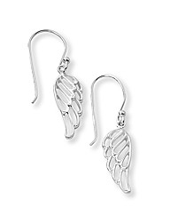 Sterling Silver Angel Wing Earrings
