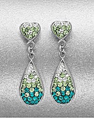 Sterling Silver Crystal Drop Earrings