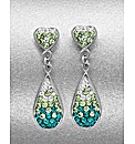 Sterling Silver Crystal Drop Earrings