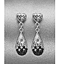 Sterling Silver Crystal Drop Earrings