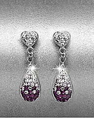 Sterling Silver Crystal Drop Earrings
