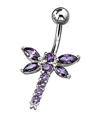 Crystal Purple Dragonfly Body Bar