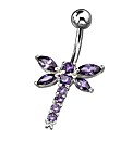 Crystal Purple Dragonfly Body Bar