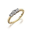 9ct Gold Illusion-Set Trilogy Ring