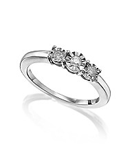 9ct Gold Illusion-Set Trilogy Ring