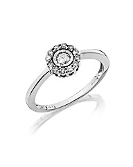 9ct White Gold 1/4ct Illusion-Set Ring