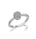 9ct White Gold Diamond-Set Cluster Ring