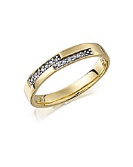 9ct Gold Ladies Diamond-Set Wedding Band