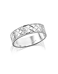 Ladies Sterling Silver 4mm Wedding Band