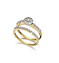 9ct Gold Two-Piece Diamond-Set Ring