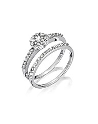 9ct Gold Two-Piece Diamond-Set Ring