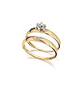 9ct Gold Two-Piece Diamond-Set Ring