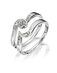 Sterling Silver Two-Piece Wedding Ring