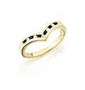 9ct Gold Sapphire Wishbone Ring