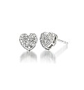 9ct White Gold Diamond-Set Earrings