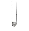 9ct White Gold Diamond-Set Pendant
