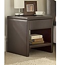 Faux Leather One Drawer Bedside Table