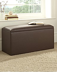 Faux Leather Single Ottoman Box